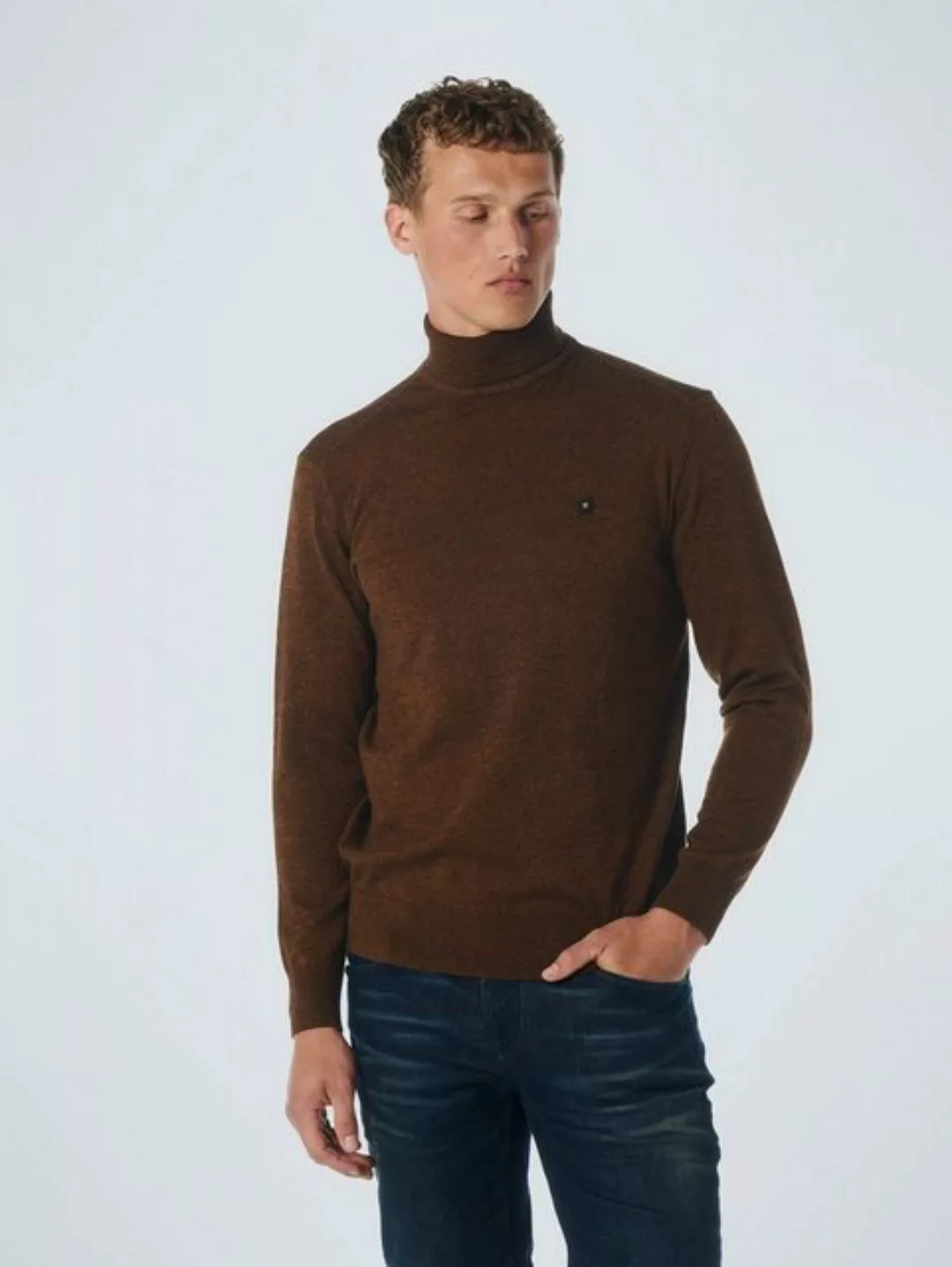 NO EXCESS Strickpullover Pullover Rollneck 2 Coloured Melange günstig online kaufen
