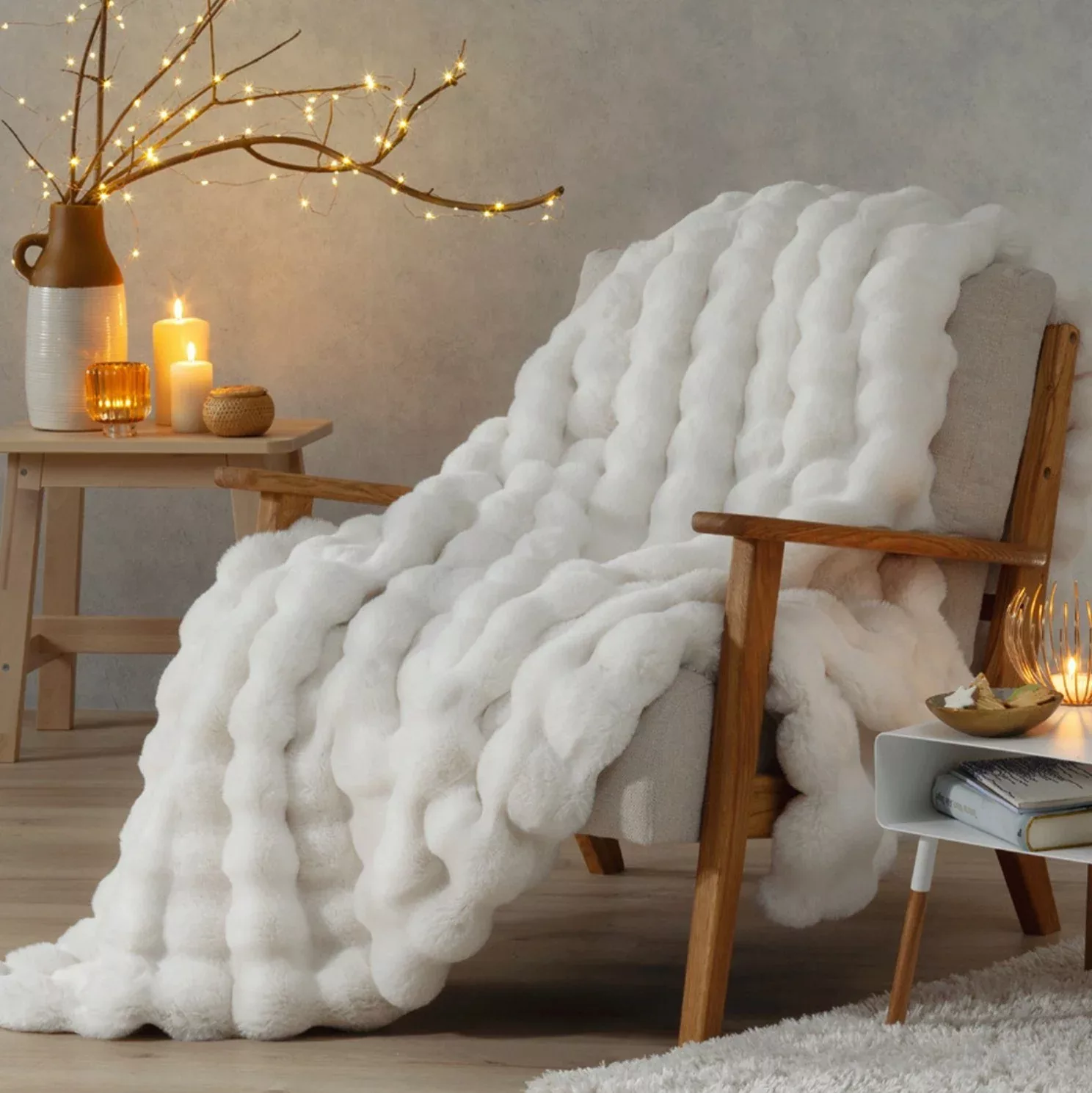 Star Home Wohndecke Felldecke Webpelz Cosy creme 150x200 günstig online kaufen