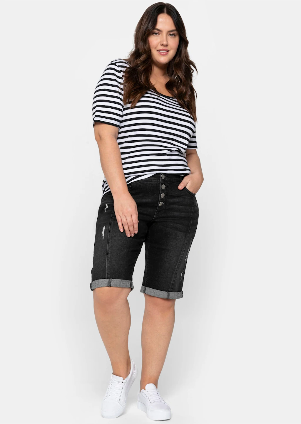 Sheego Jeansbermudas, (1 tlg.) günstig online kaufen