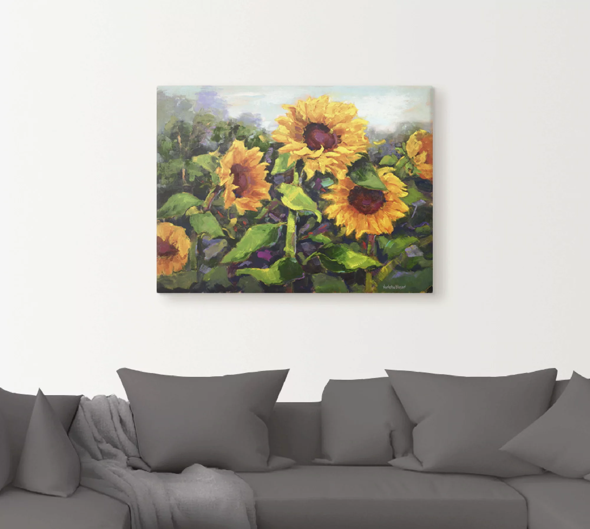 Artland Wandbild "Das Erwachen der Sonnenblumen IV", Blumen, (1 St.), als L günstig online kaufen