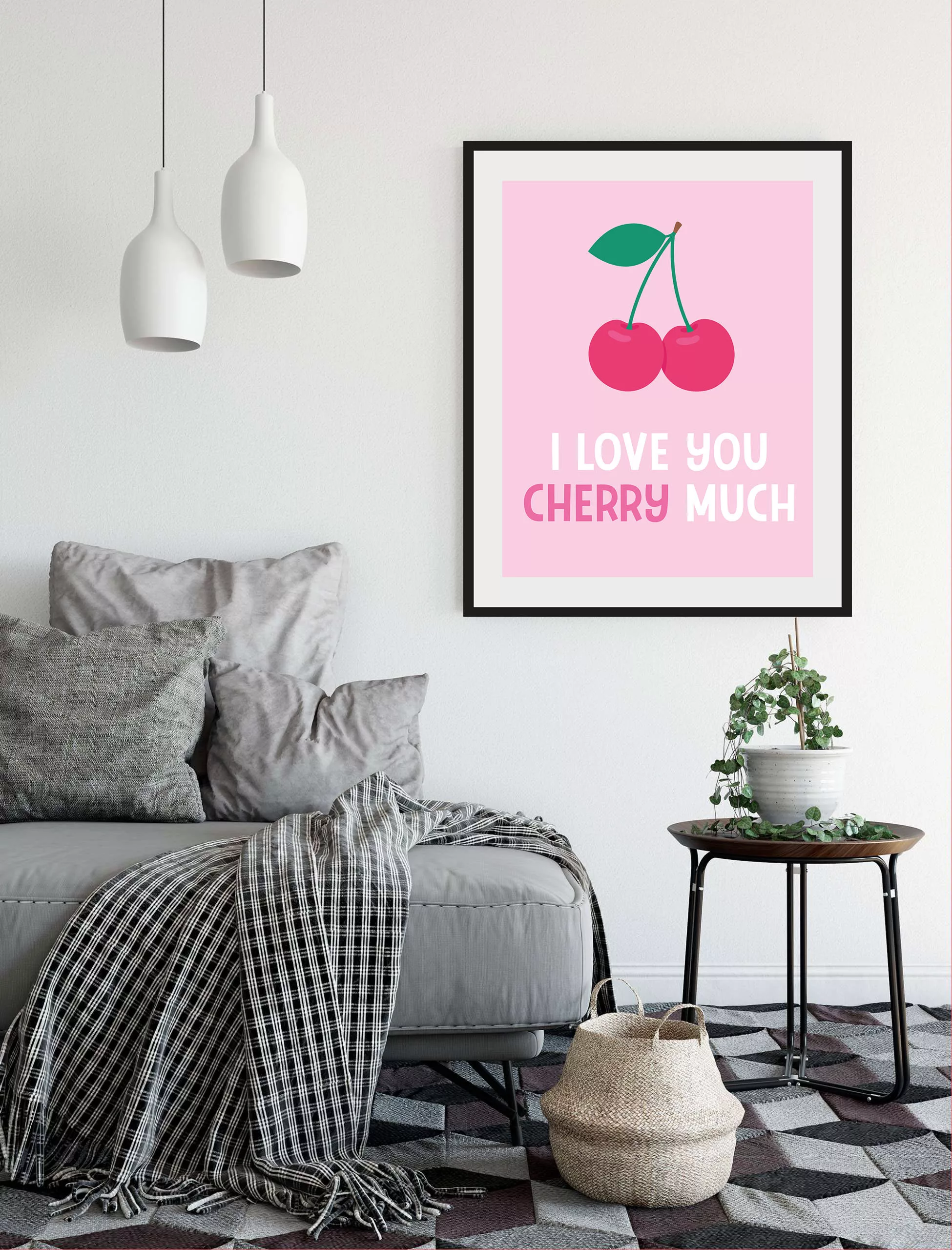 queence Bild "I LOVE YOU CHERRY MUCH", Schriftzug, (1 St.) günstig online kaufen