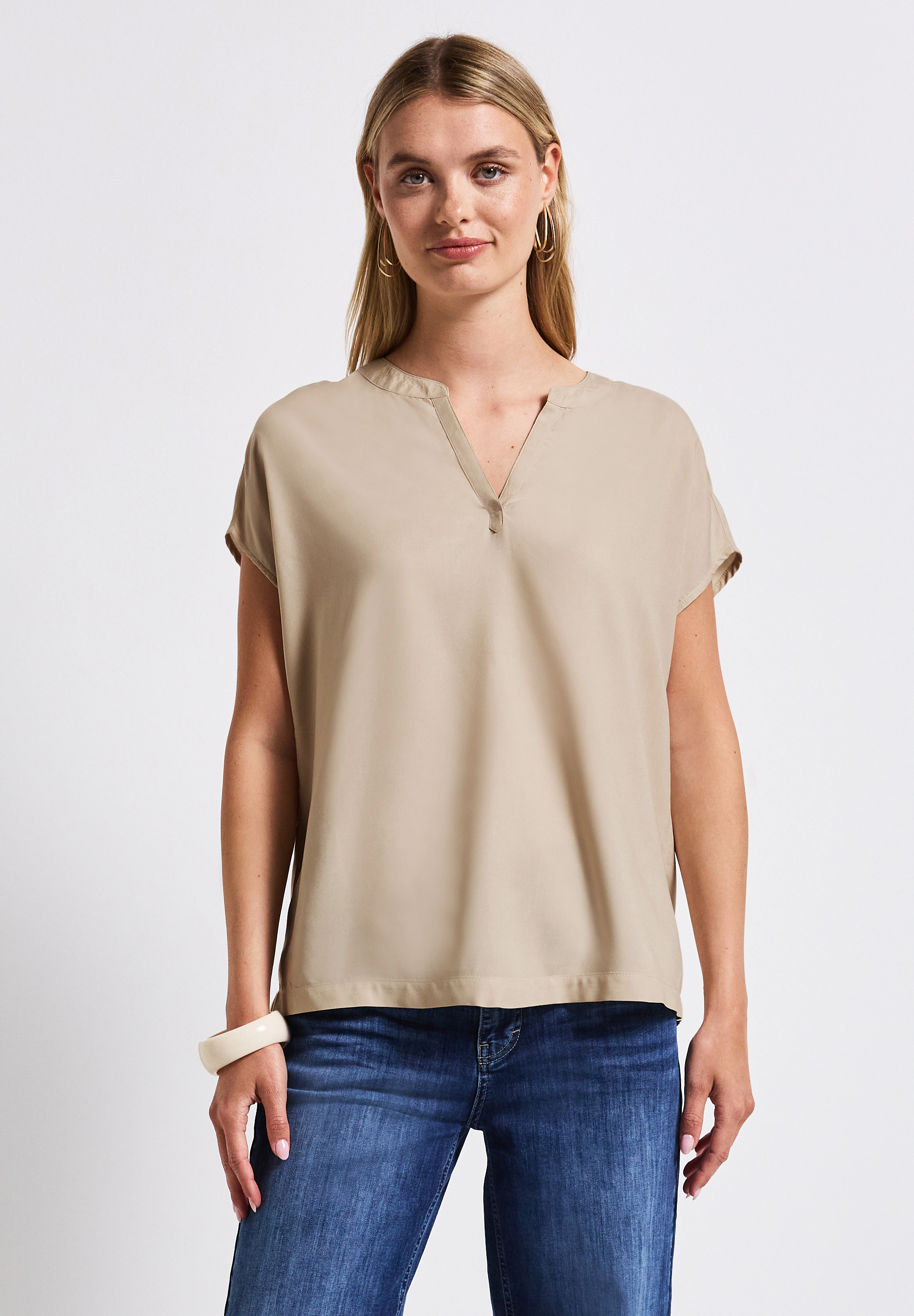 STREET ONE Kurzarmbluse, aus softer Viskose günstig online kaufen