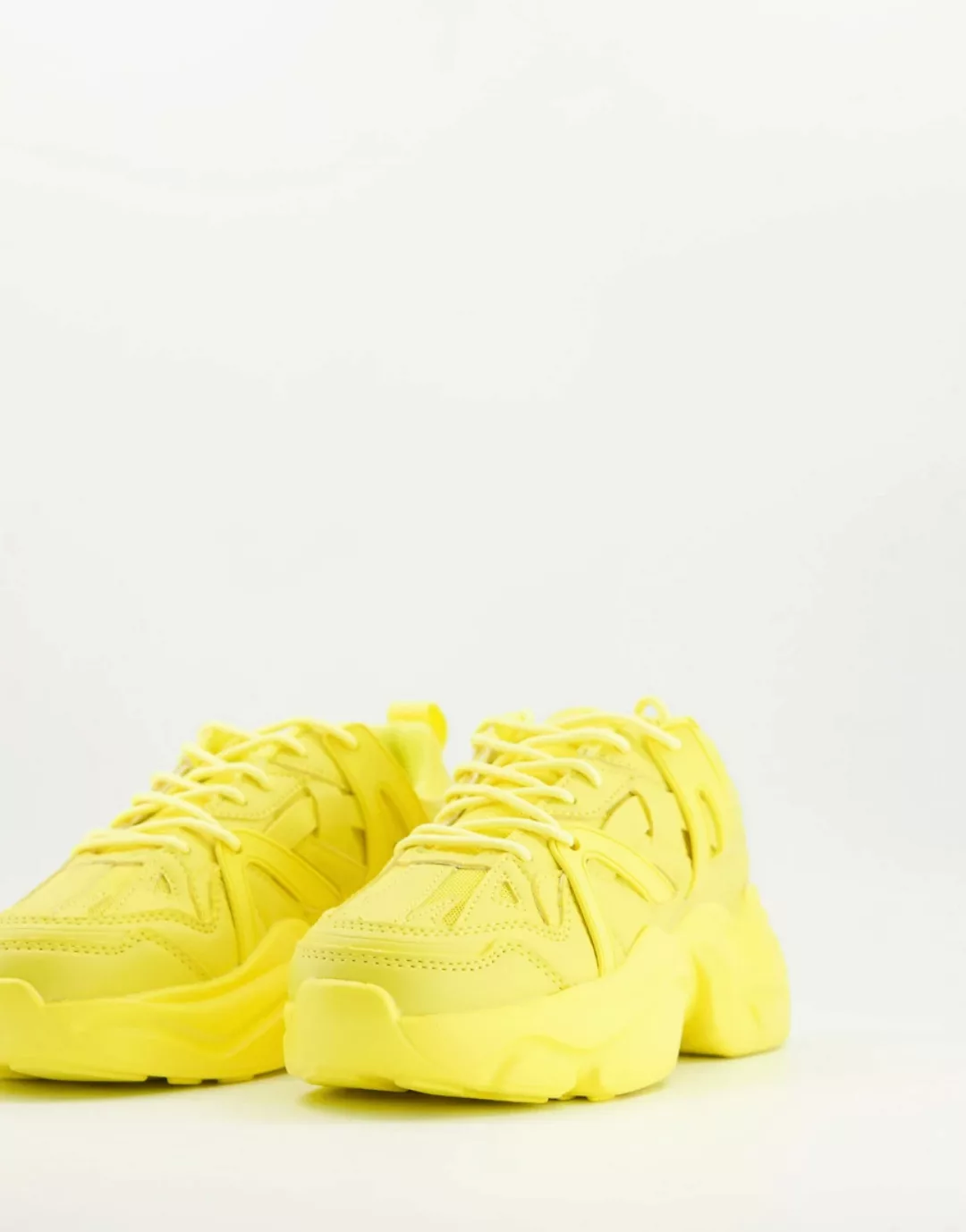 ASOS DESIGN – Deejay – Sneaker mit dicker Sohle in Gelb günstig online kaufen