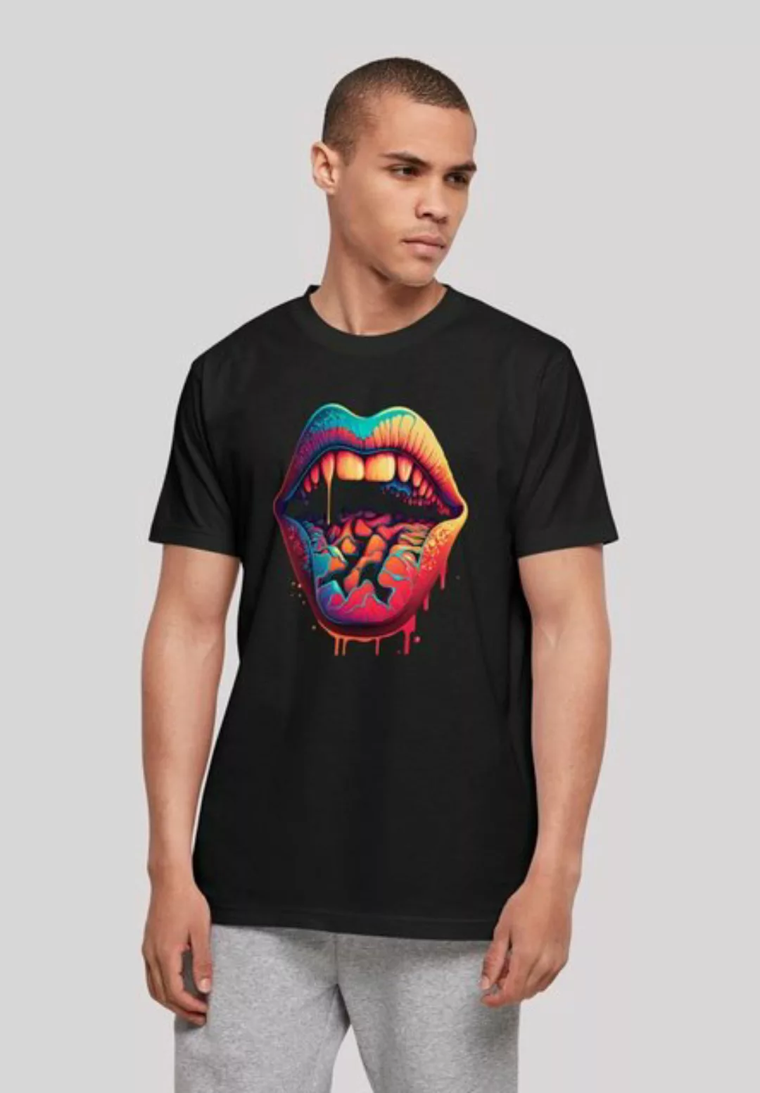 F4NT4STIC T-Shirt Drooling Lips TEE UNISEX Print günstig online kaufen