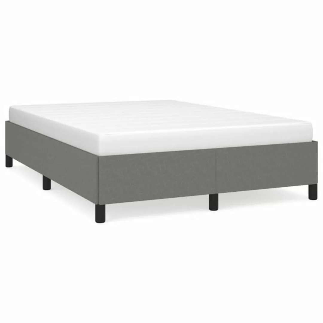 furnicato Bett Bettgestell Dunkelgrau 140x200 cm Stoff günstig online kaufen