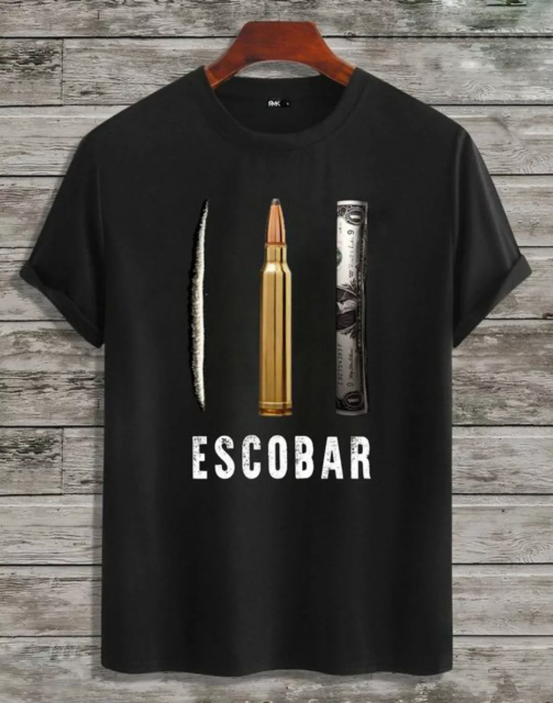 RMK T-Shirt Basic Rundhals Pablo Mexico Gangster Escobar günstig online kaufen