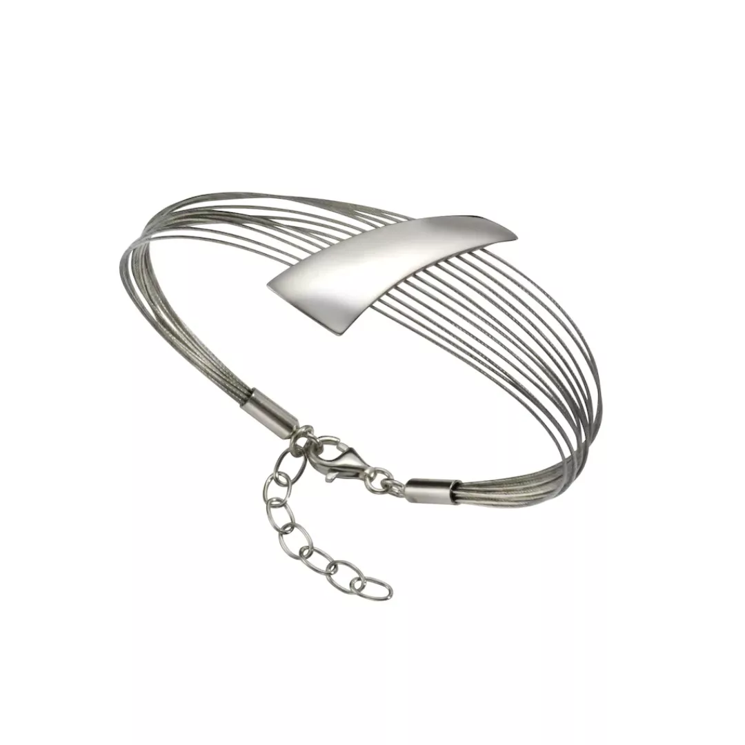 Vivance Armband "925/- Sterling Silber rhodiniert + Stahl" günstig online kaufen