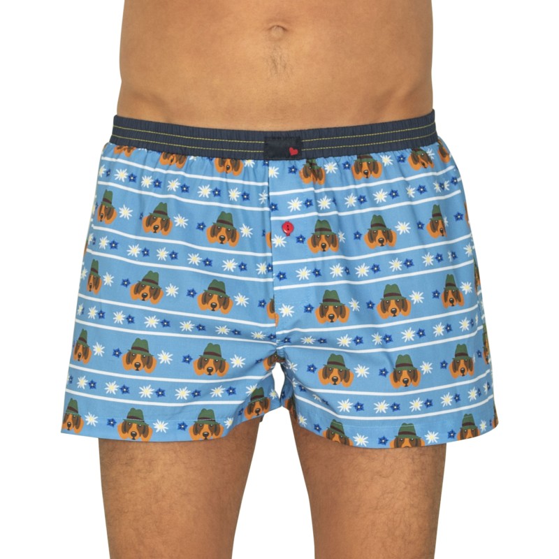 Unabux Boxershorts Blau mit Motiv günstig online kaufen