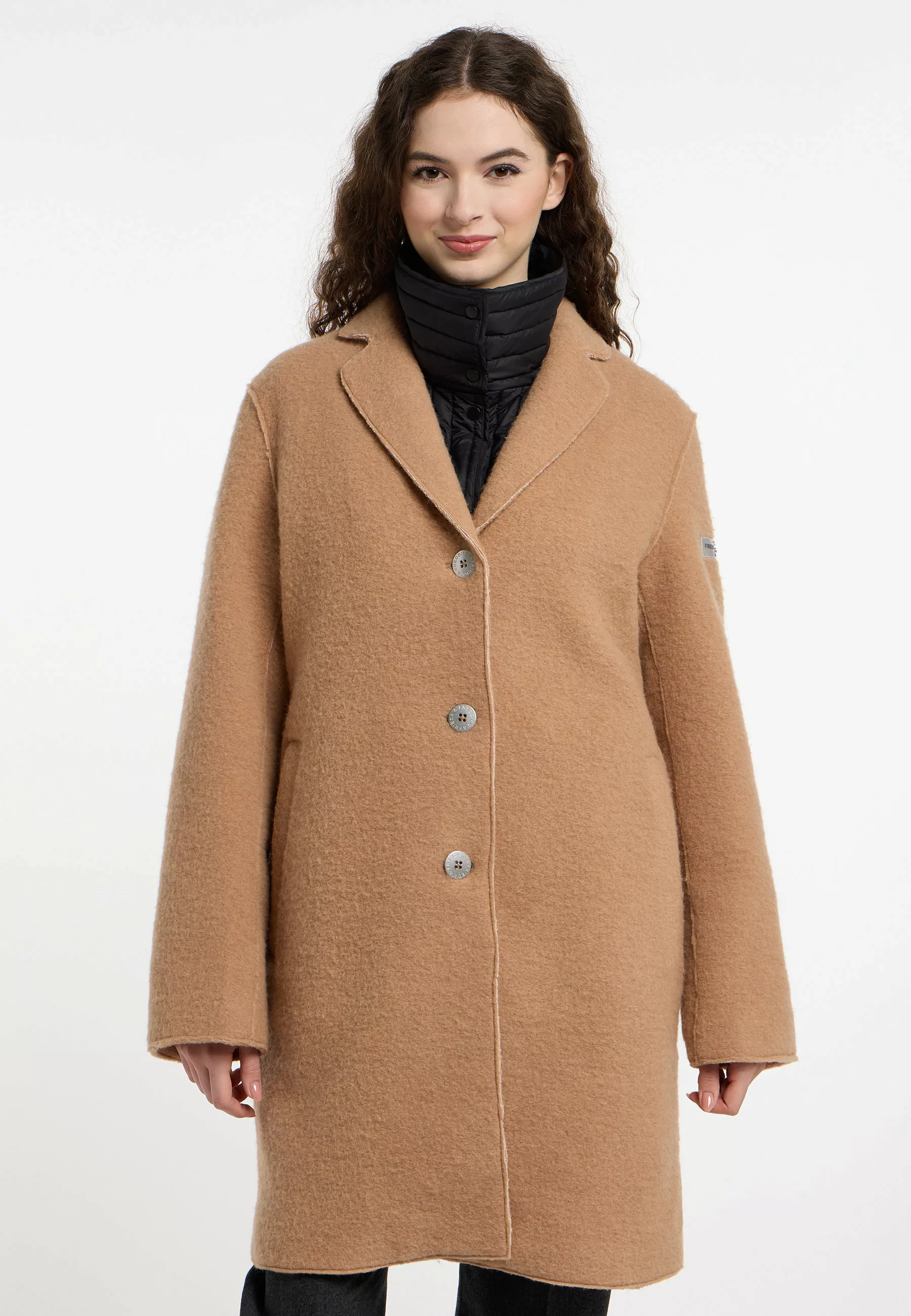 Frieda & Freddies Winterjacke Wool Jacket / Carry mit dezenten Farbdetails günstig online kaufen