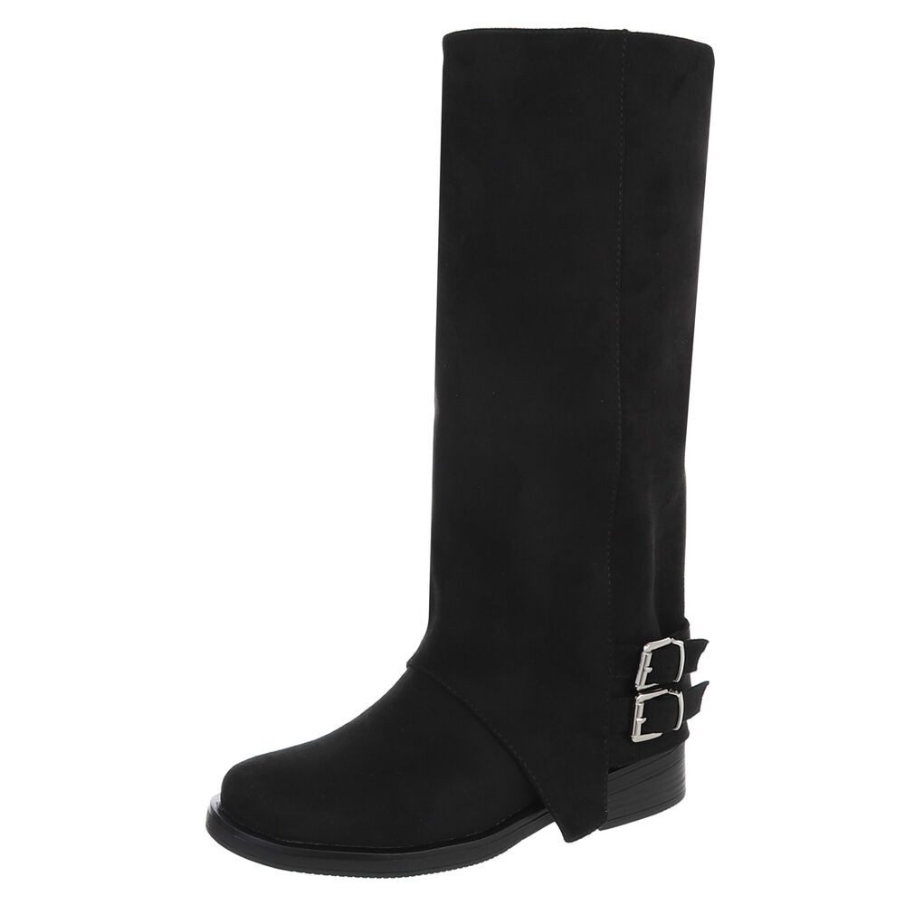 Ital-Design Hochwertige Damenstiefel mit Schnallen für günstig online kaufen