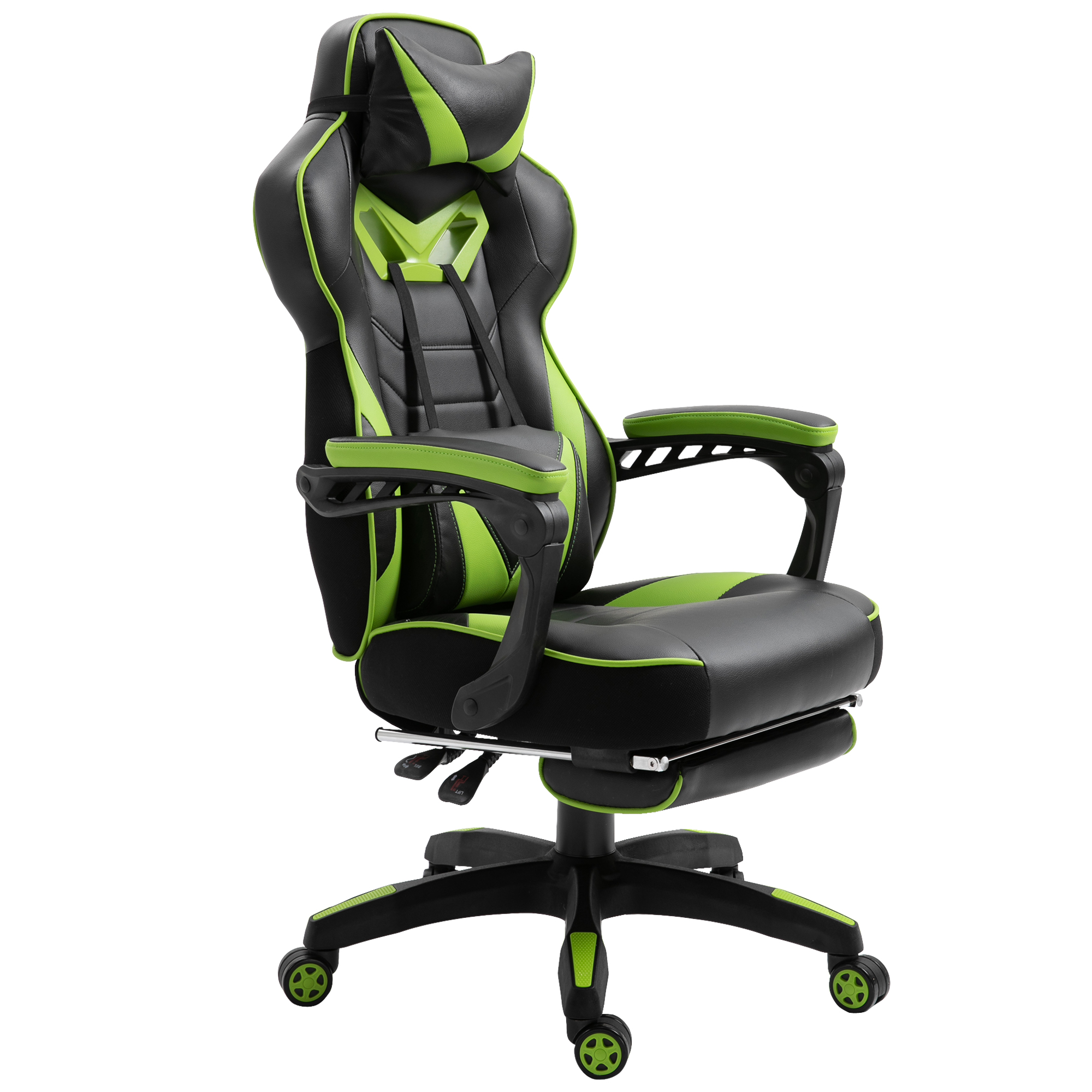 Vinsetto Ergonomischer Gaming-Bürostuhl, Bürostuhl mit Fußstütze, Kopfstütz günstig online kaufen