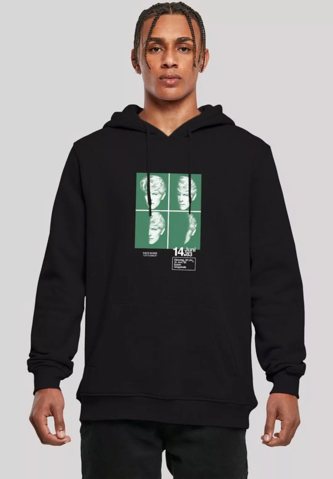 F4NT4STIC Sweatshirt "David Bowie 1983 Concert Poster", Herren,Premium Merc günstig online kaufen