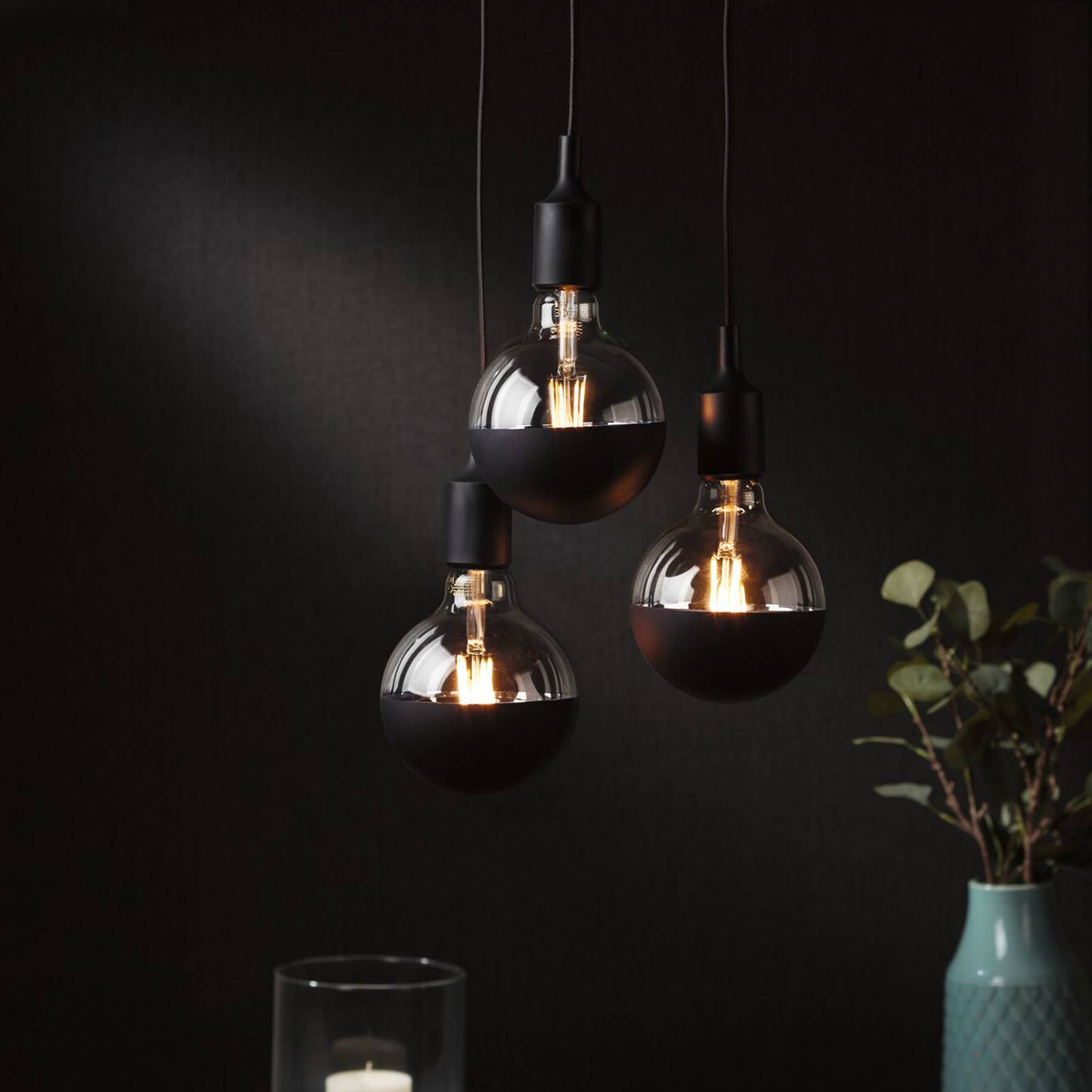 LED-Lampe E27 827 6,5W Kopfspiegel schwarz matt günstig online kaufen