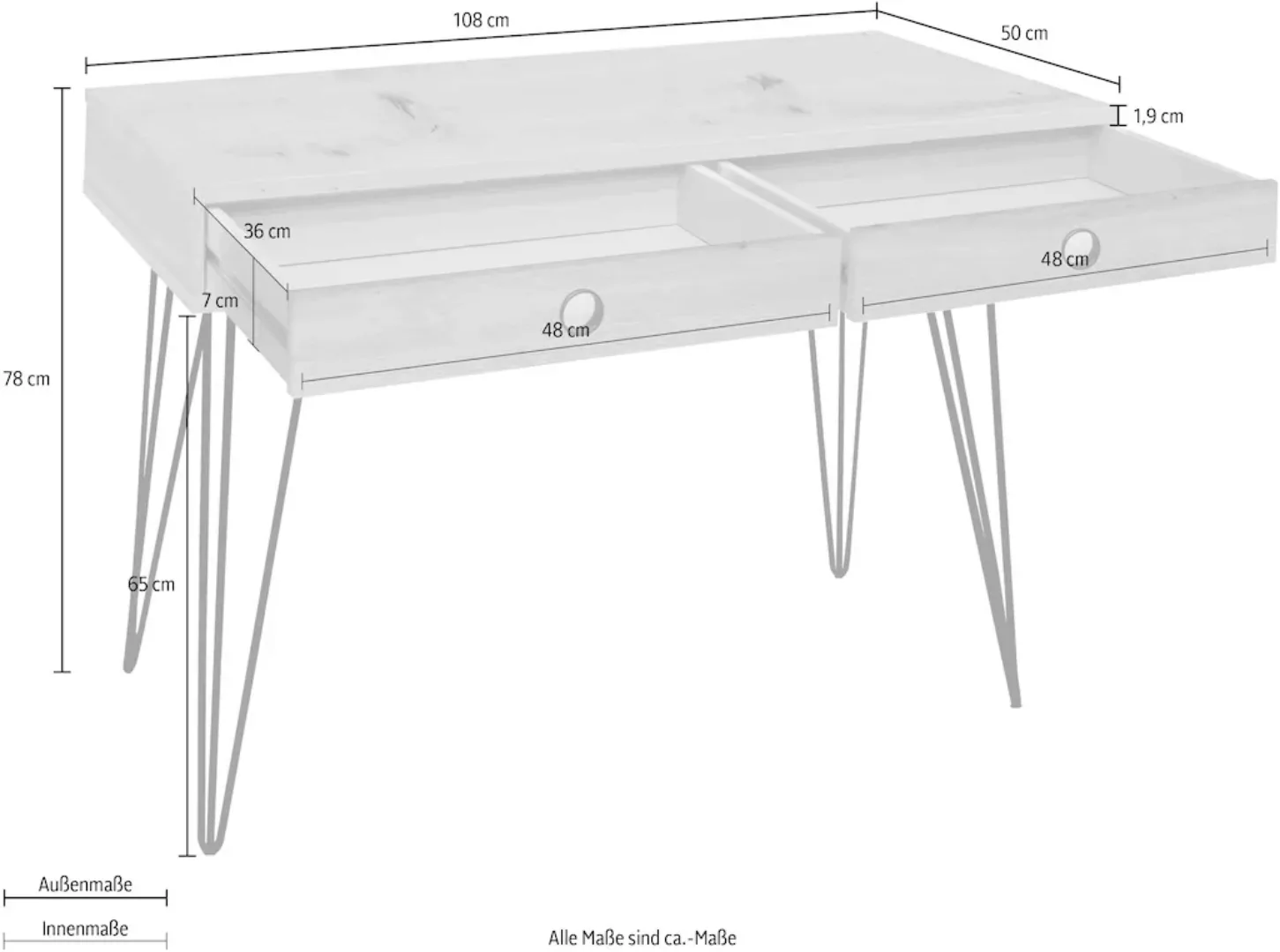 Mäusbacher Schreibtisch "Big System Office", Breite 108 cm günstig online kaufen