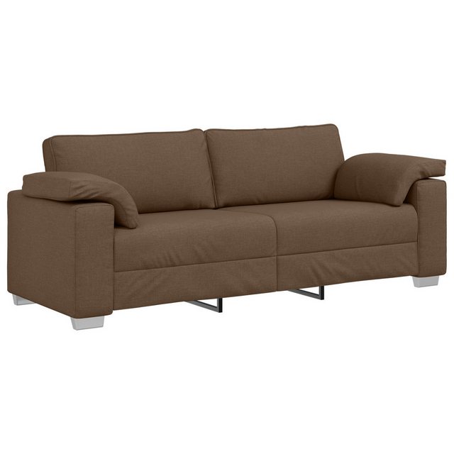 vidaXL Sofa Sofa Braun Textilene, Metall, Holz 3-Sitzer Langlebig, 1 Teile günstig online kaufen