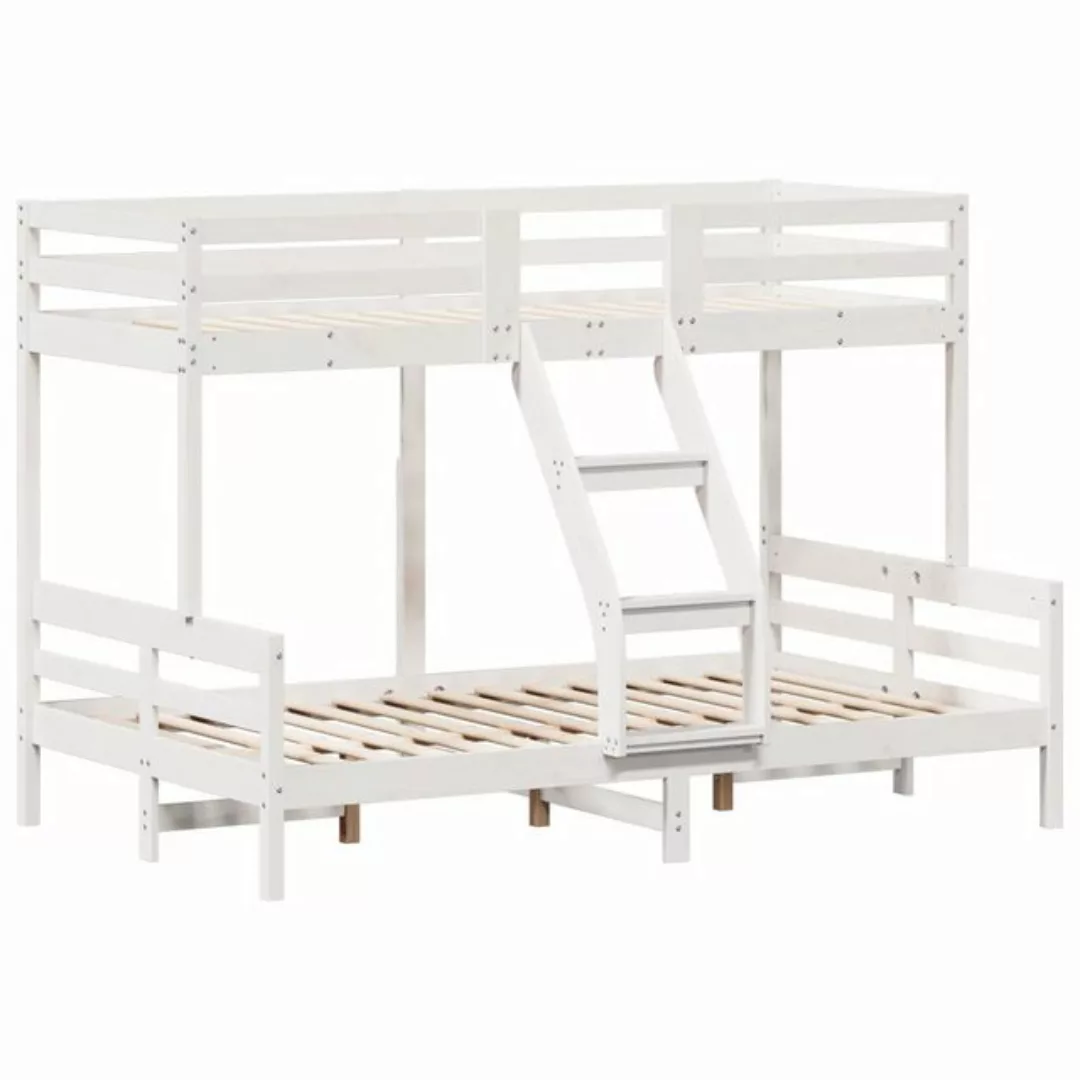 vidaXL Bett Etagenbett 90x200/120x200 cm Weiß Massivholz Kiefer günstig online kaufen