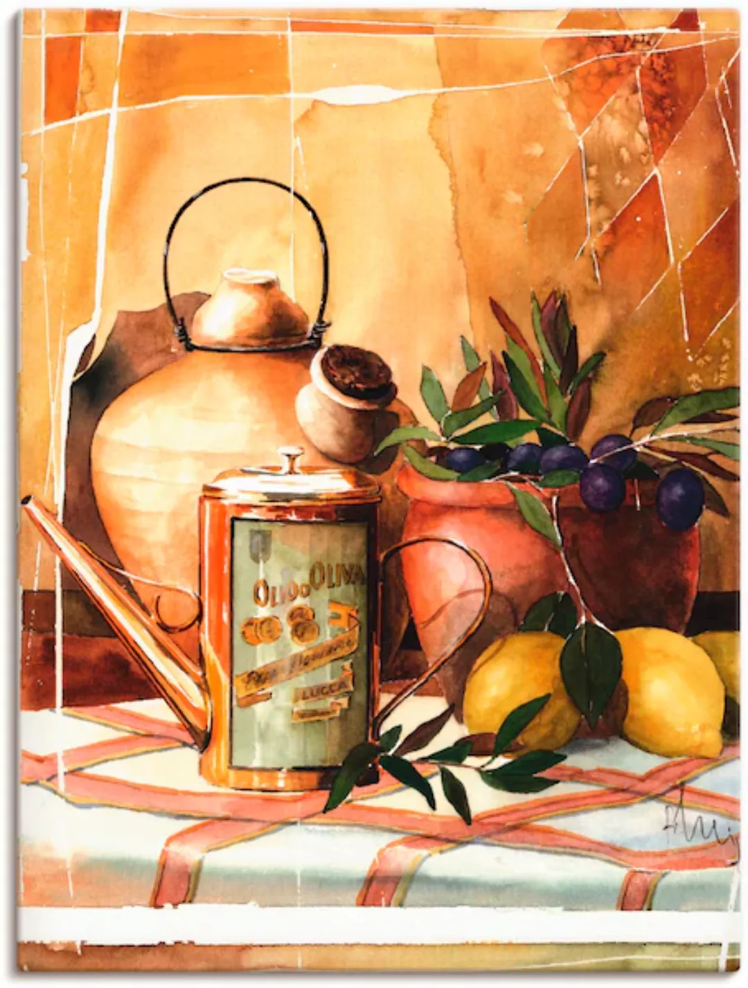 Artland Leinwandbild "Olivenöl", Arrangements, (1 St.) günstig online kaufen