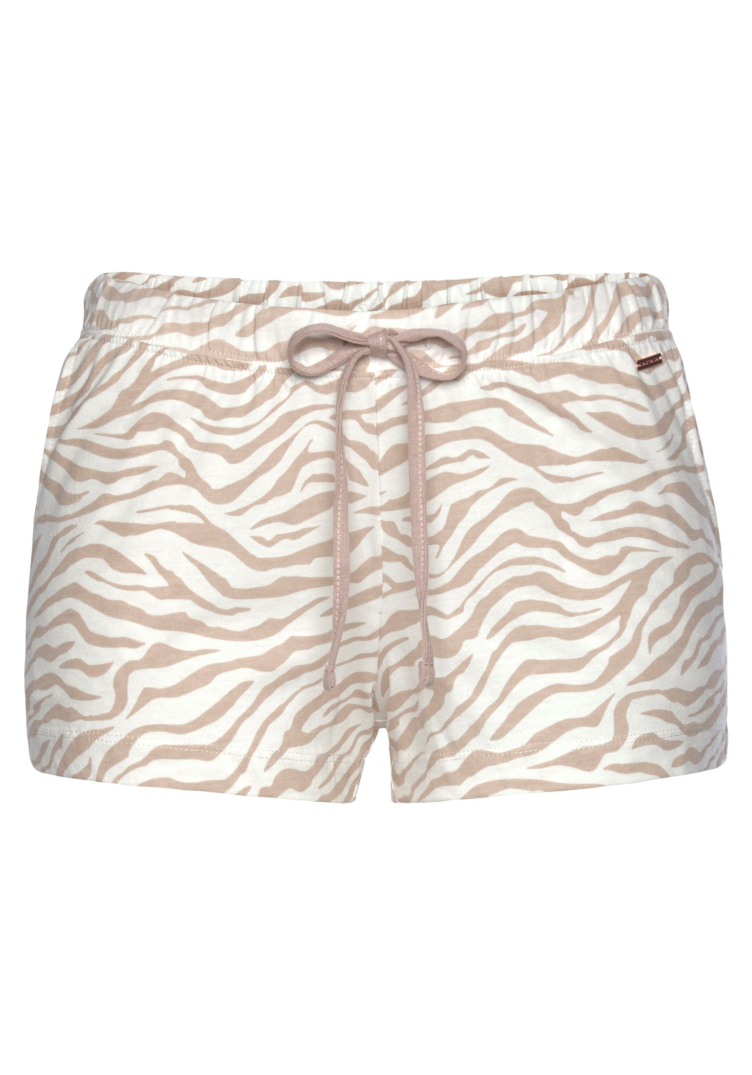 LASCANA Schlafshorts, Uni oder mit schönem Druck günstig online kaufen