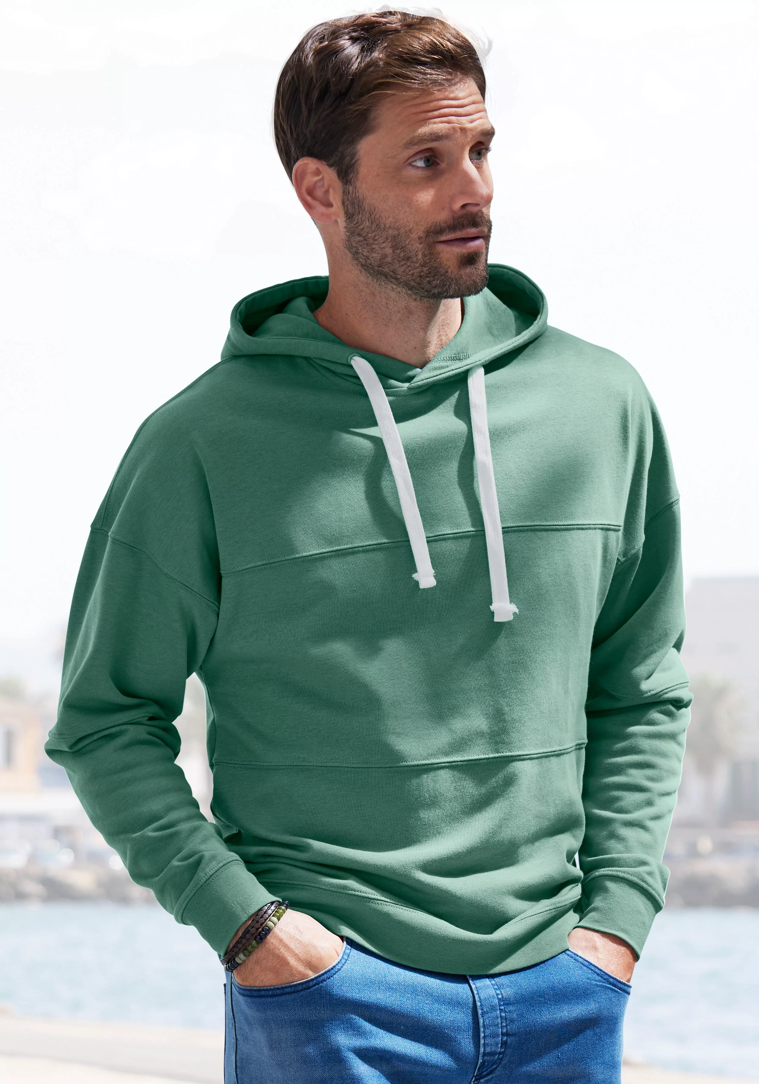 H.I.S Hoodie, Langarm Sweater mit Kapuze, aus Baumwollmischung günstig online kaufen