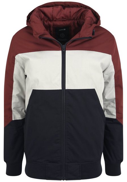 !Solid Bomberjacke SDThello Übergangsjacke mit Kapuze in Colorblock-Optik günstig online kaufen