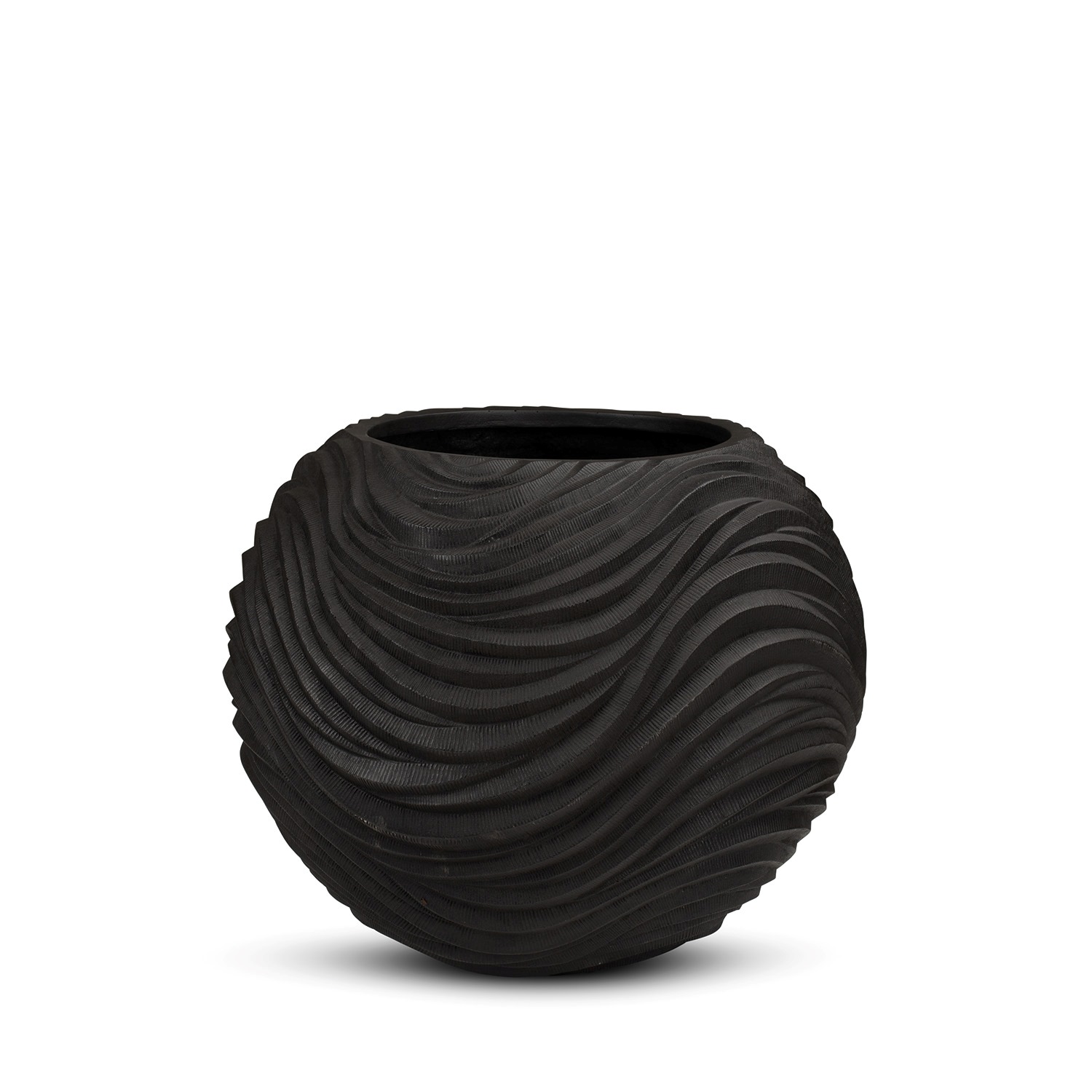 Curved River Pflanzgefäß Globe, Ø 50 cm, Höhe 40 cm, black iron günstig online kaufen