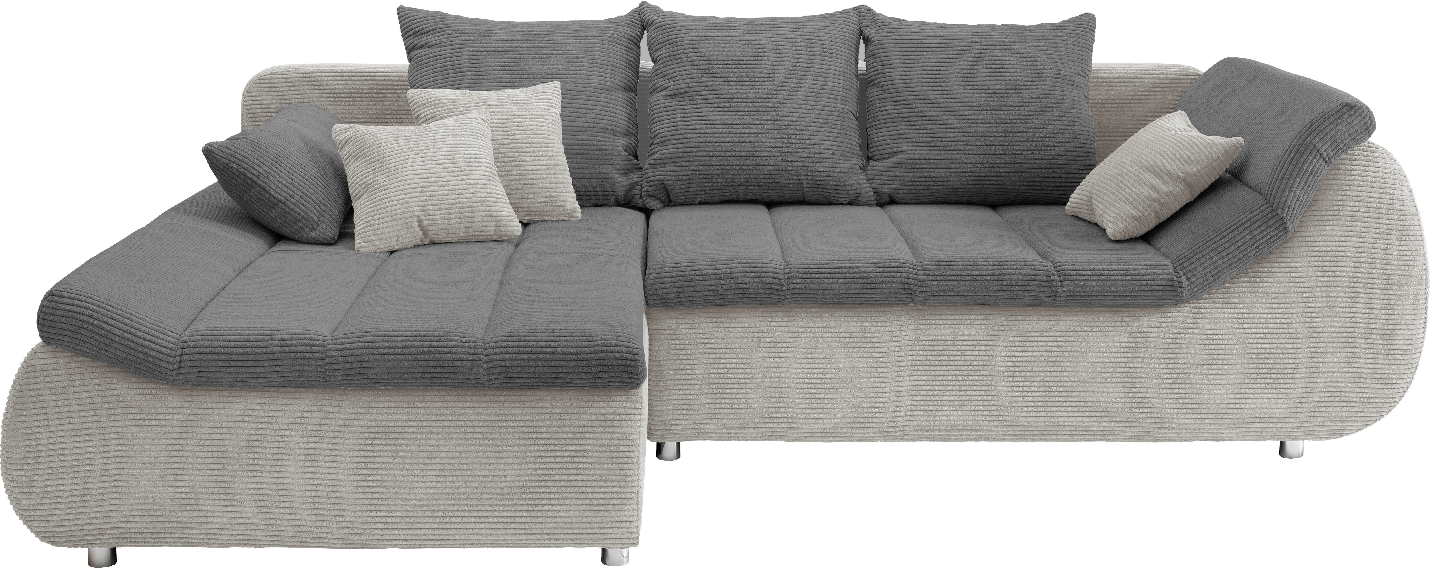 INOSIGN Ecksofa »Imola elegant und bequem, aktuelle Steppung im Sitz, L-For günstig online kaufen