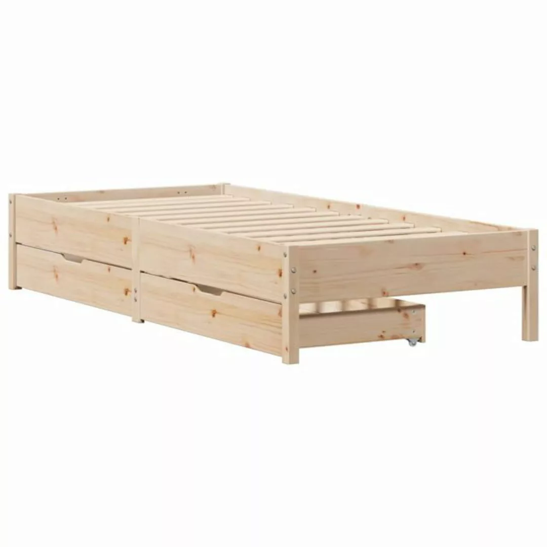 vidaXL Bett Massivholzbett ohne Matratze 75x190 cm Kiefernholz günstig online kaufen