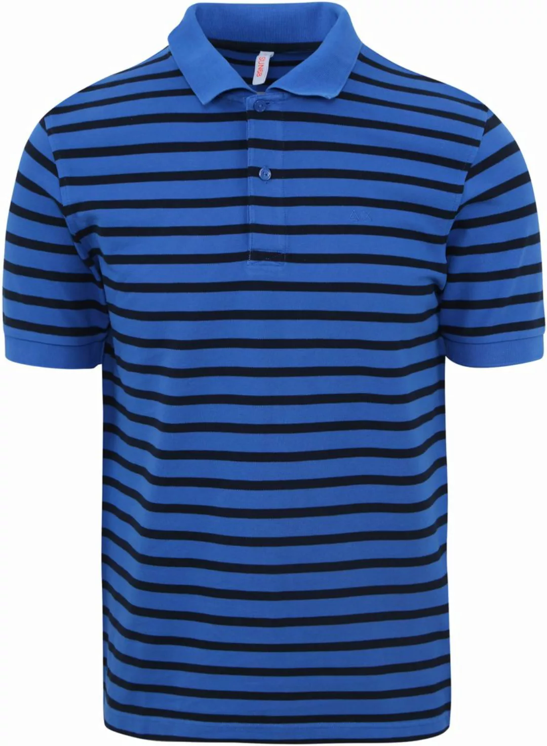 Sun68 Poloshirt Streifen Royal Blau - Größe XXL günstig online kaufen