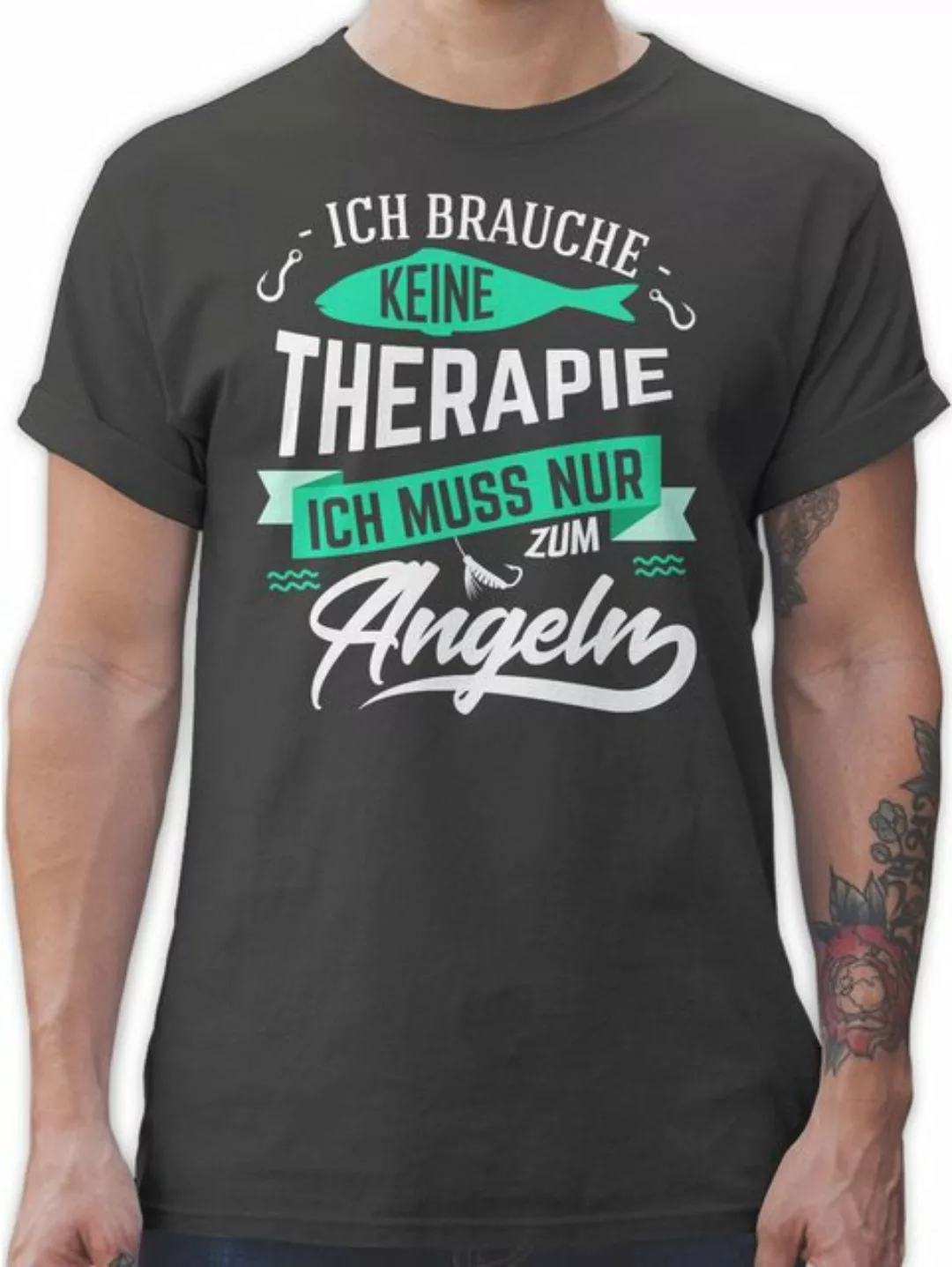 Shirtracer T-Shirt Ich brauche keine Therapie Angeln Angler Geschenke günstig online kaufen