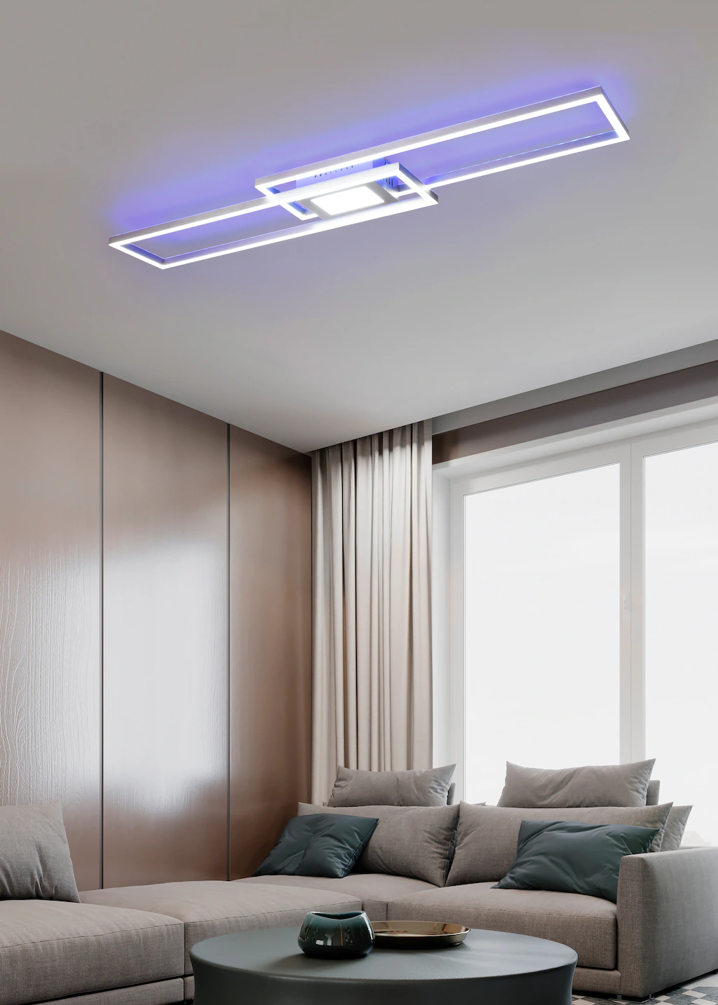 Places of Style LED Deckenleuchte »PENNSYLVANIA Deckenlampe LED dimmbar m.F günstig online kaufen