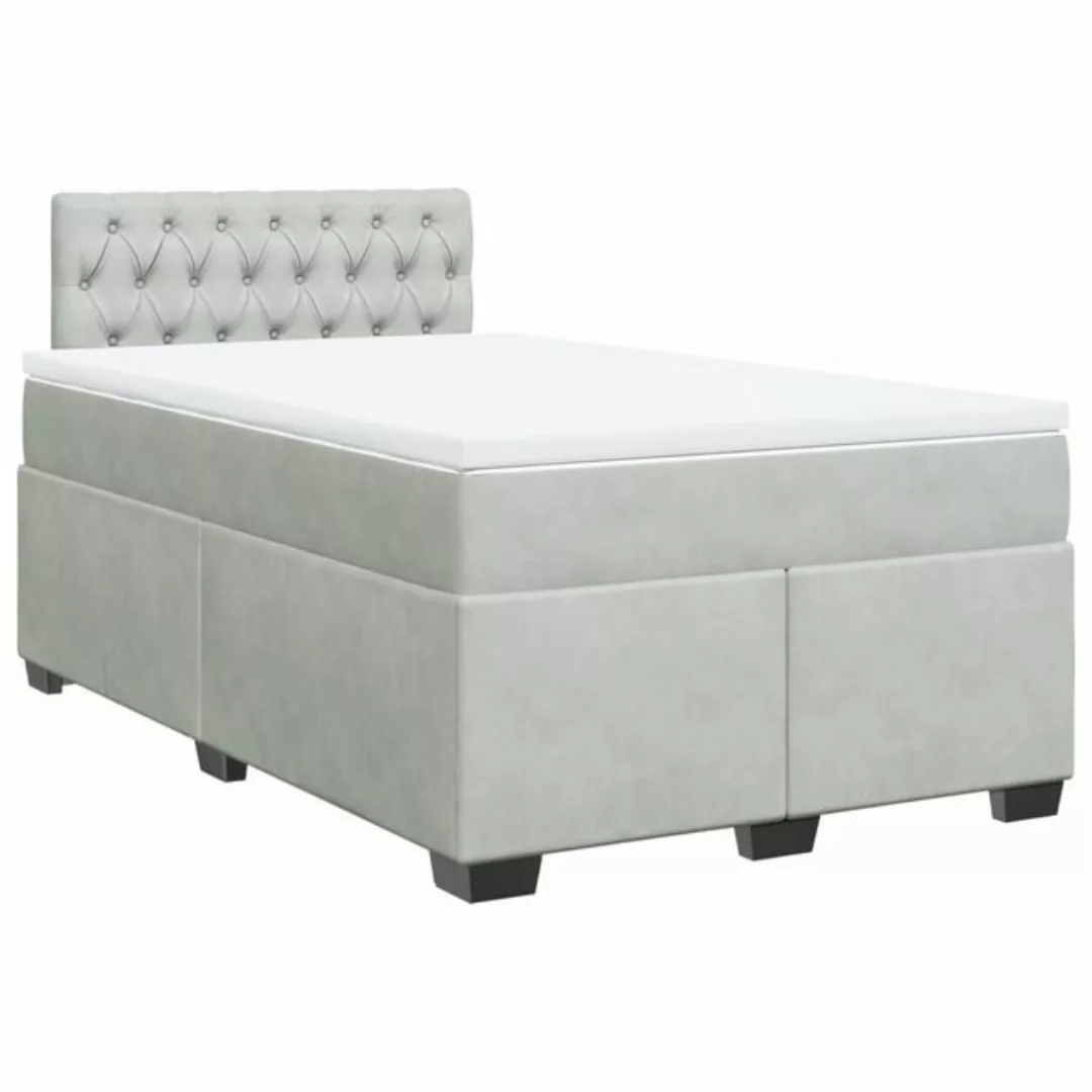 vidaXL Boxspringbett, Boxspringbett mit Matratze Dunkelbraun 140x190 cm Sto günstig online kaufen