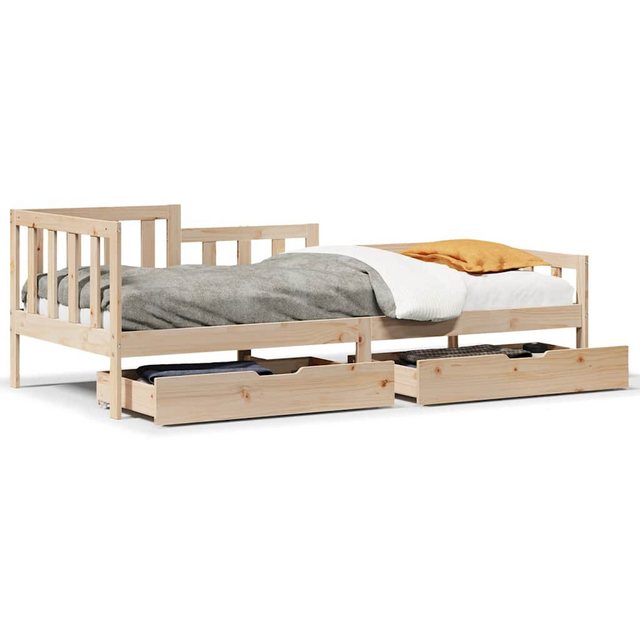 vidaXL Bett, Tagesbett mit Schubladen 90x200 cm Massivholz Kiefer günstig online kaufen