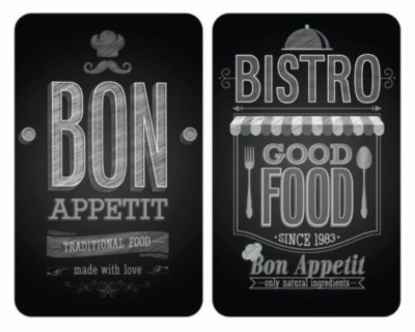 WENKO Herd-Abdeckplatte »Bon Appetit«, (Set, 2 tlg.) günstig online kaufen