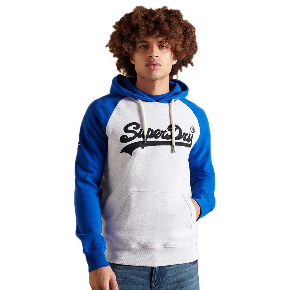 Superdry Vintage Logo Ac Raglan Kapuzenpullover 2XL Glacier Grey Marl günstig online kaufen