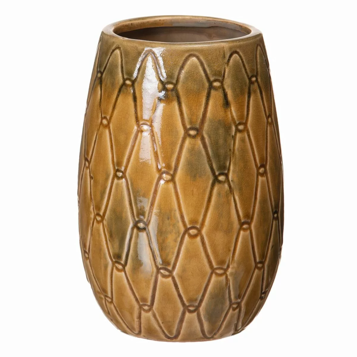 Vase 15 X 15 X 22,5 Cm Aus Keramik Senf günstig online kaufen