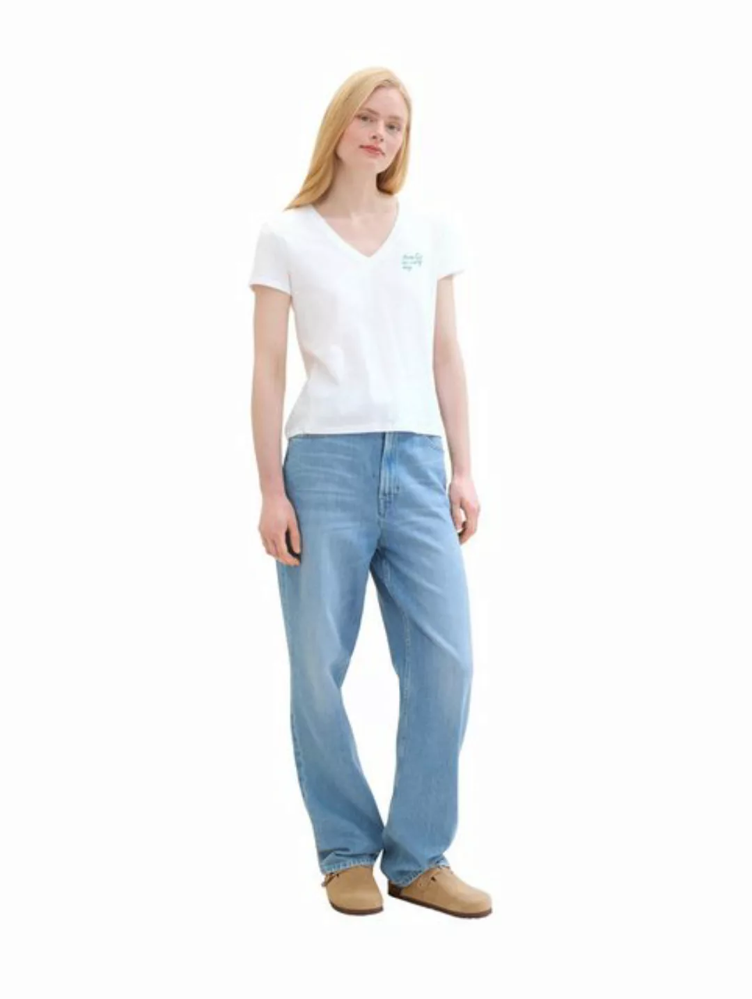 TOM TAILOR Denim T-Shirt mit Statement-Print günstig online kaufen