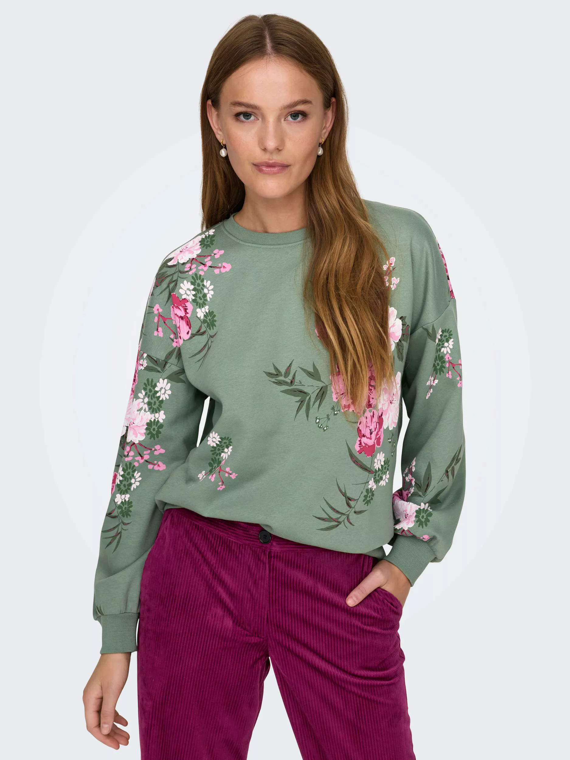 ONLY Sweatshirt "ONLWANTED L/S AOP FLOWERS SWEAT NN" günstig online kaufen