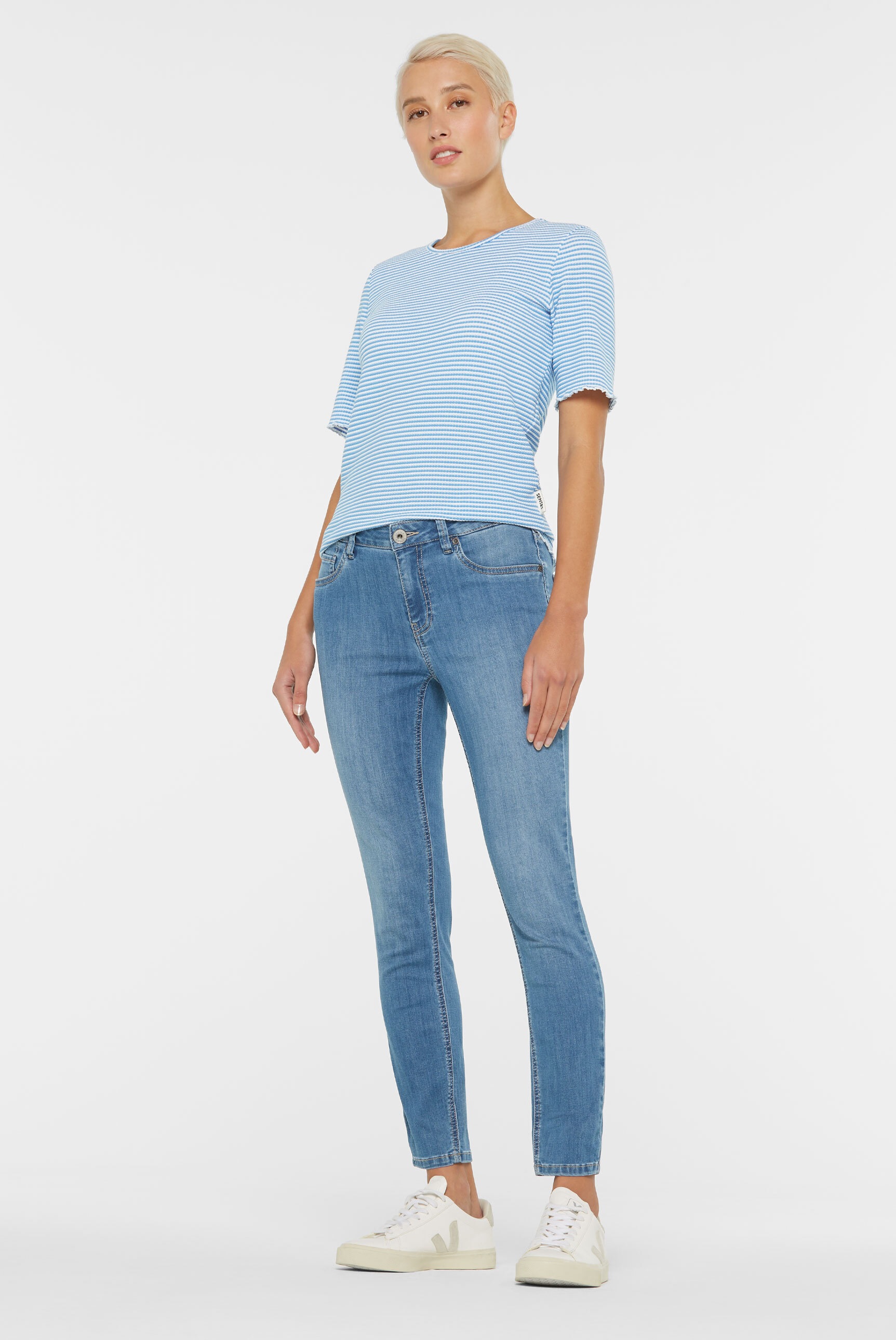 SENSES.THE LABEL Slim-fit-Jeans, mit Used-Waschung günstig online kaufen