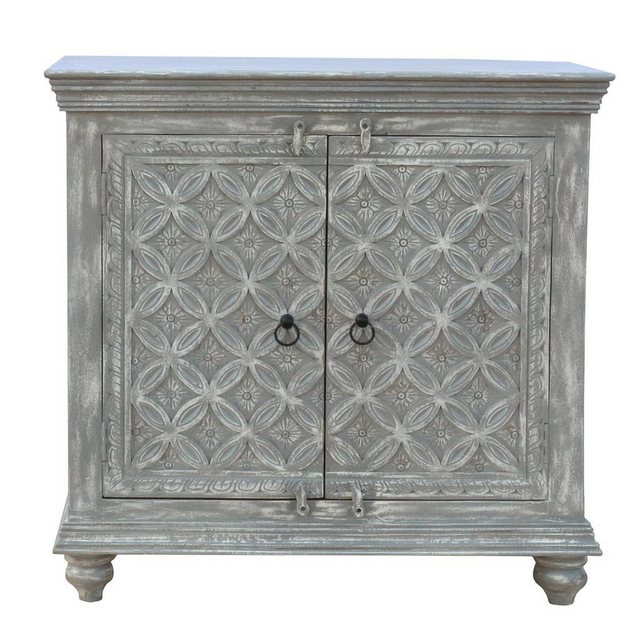 Oriental Galerie Unterschrank Graues Sideboard Schrank Mayuri Indien Grau 9 günstig online kaufen