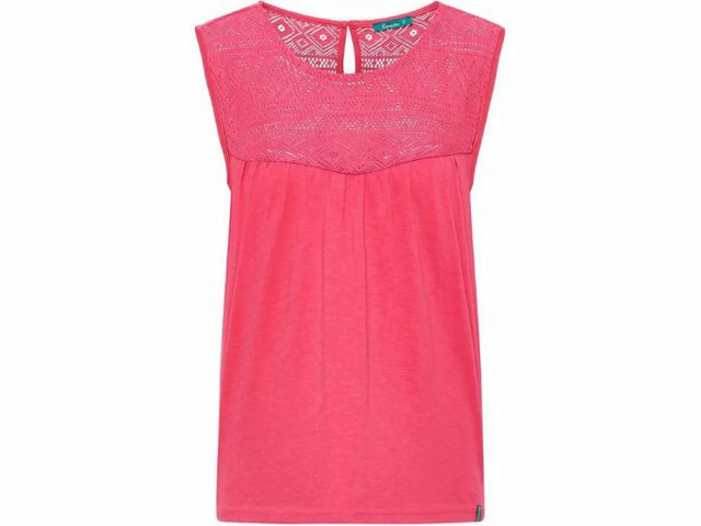 Tranquillo Tanktop tranquillo Bio-Damen-Top mit semi-transparenter Sp günstig online kaufen