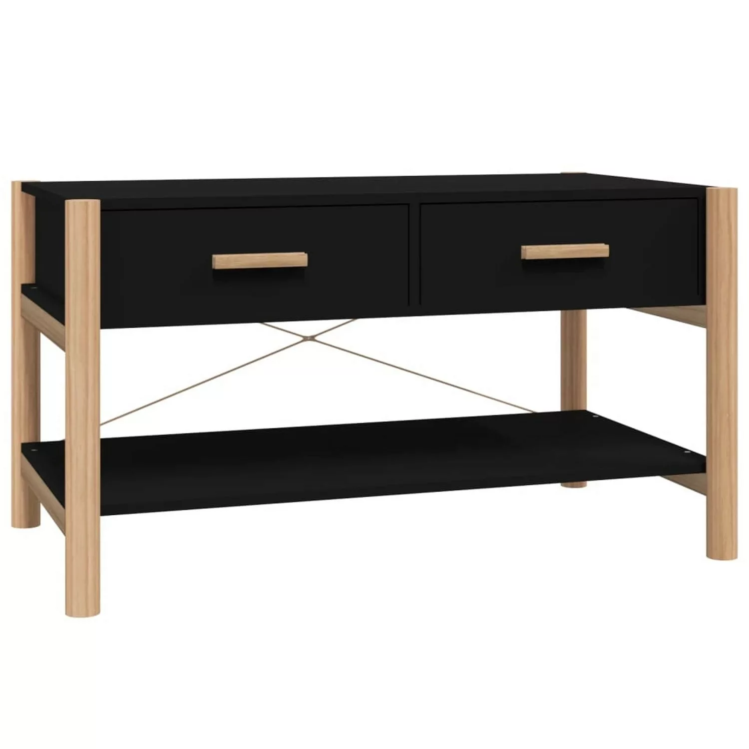 vidaXL Couchtisch Schwarz 82x48x45 cm Holzwerkstoff günstig online kaufen