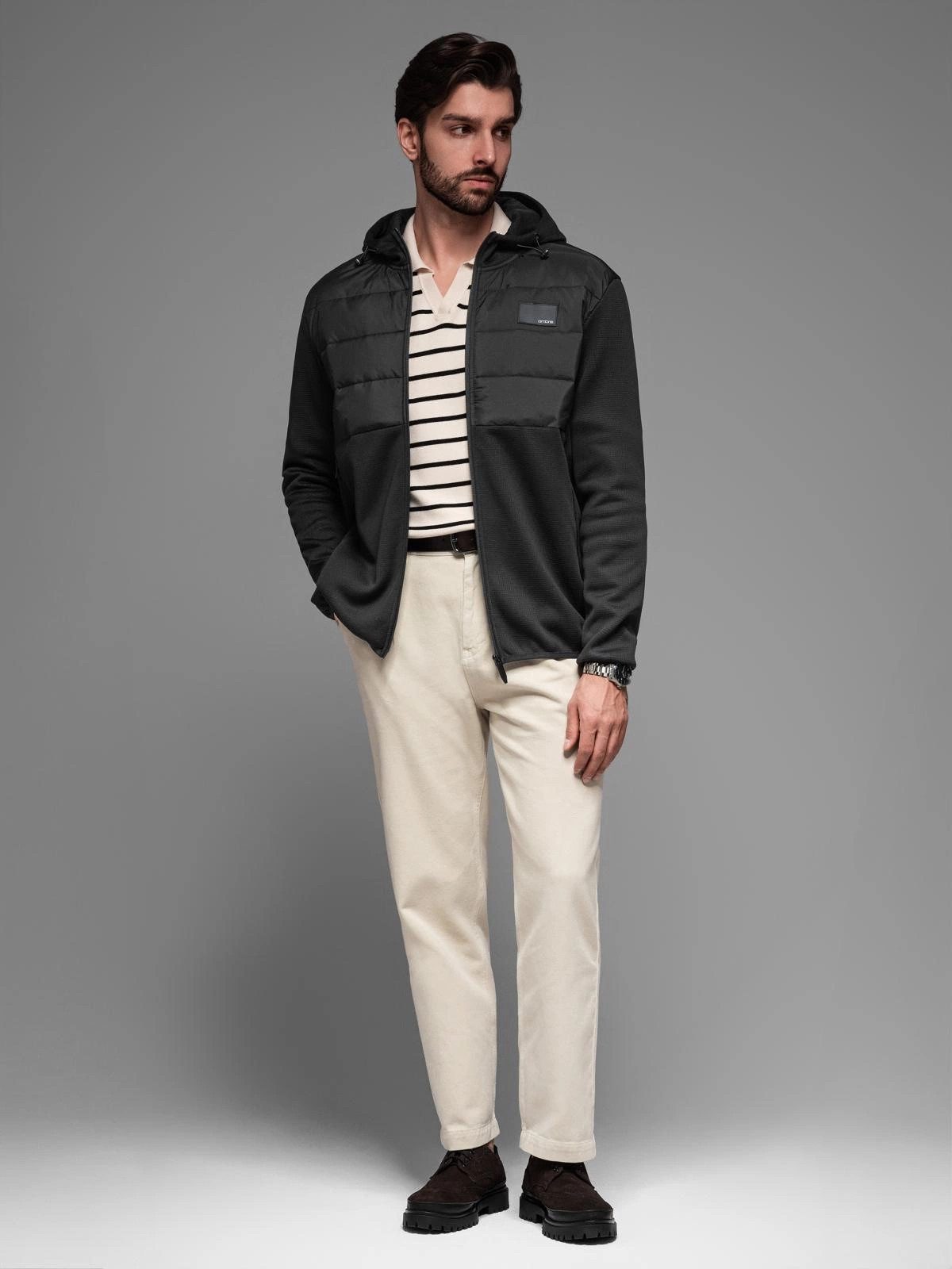 OMBRE Allwetterjacke Leichte Herrenjacke aus Materialkombinationen günstig online kaufen