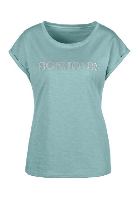 Vivance T-Shirt (2er-Pack) mit modischem Frontdruck "Bonjour günstig online kaufen