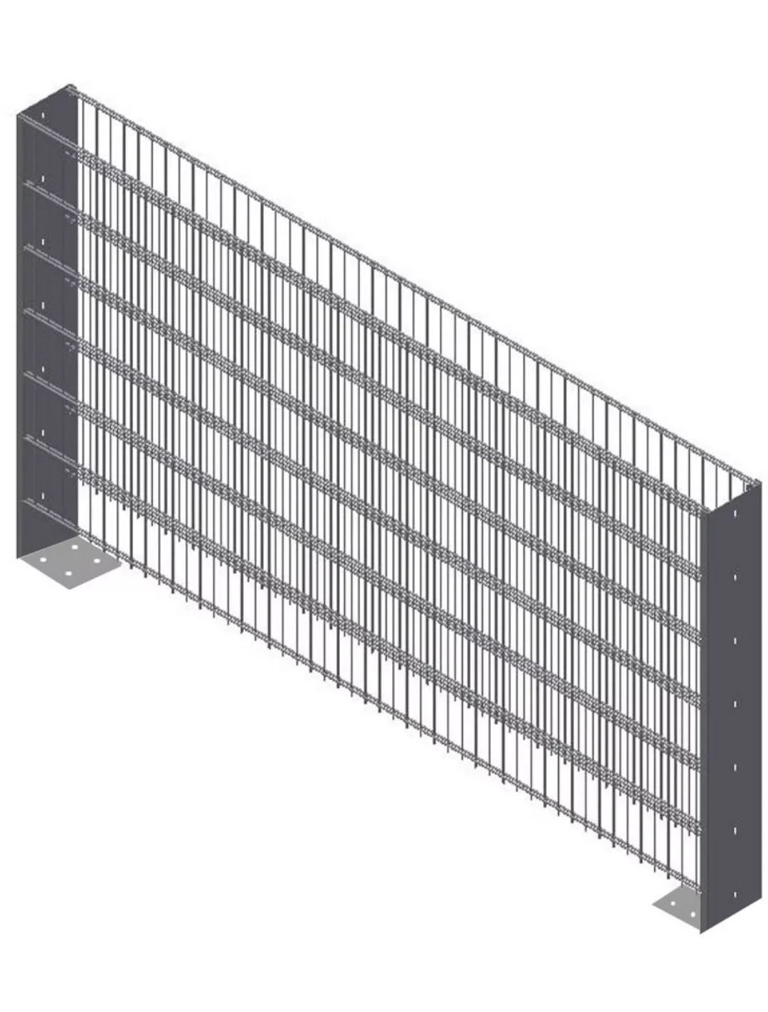 KRAUS Gabionenzaun "Gabione-200", anthrazit, 103 cm hoch, 2 Elemente für 2 günstig online kaufen