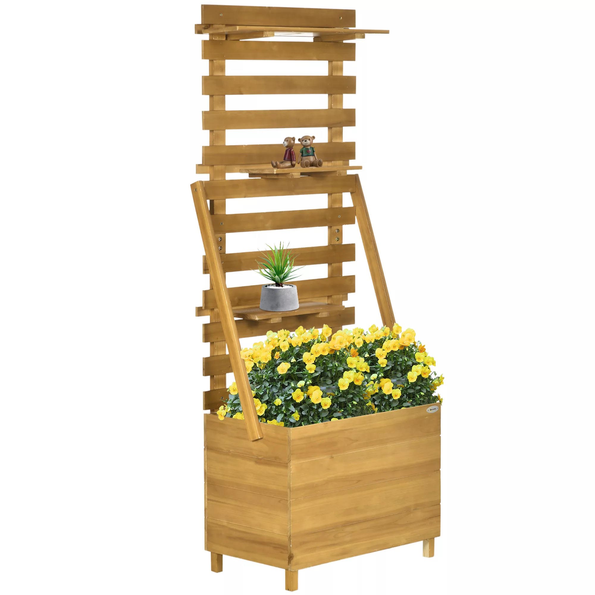 Outsunny Gartenbeet mit Rankgitter B/H/L: ca. 39x160x63 cm günstig online kaufen