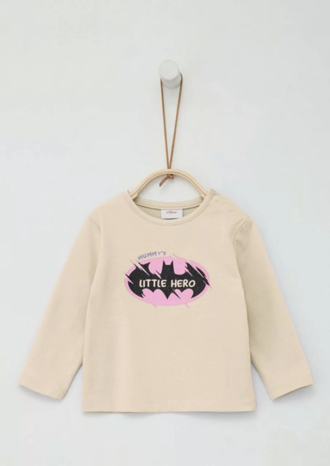 s.Oliver Langarmshirt Langarmshirt mit glitzerndem Batman®-Print Artwork günstig online kaufen