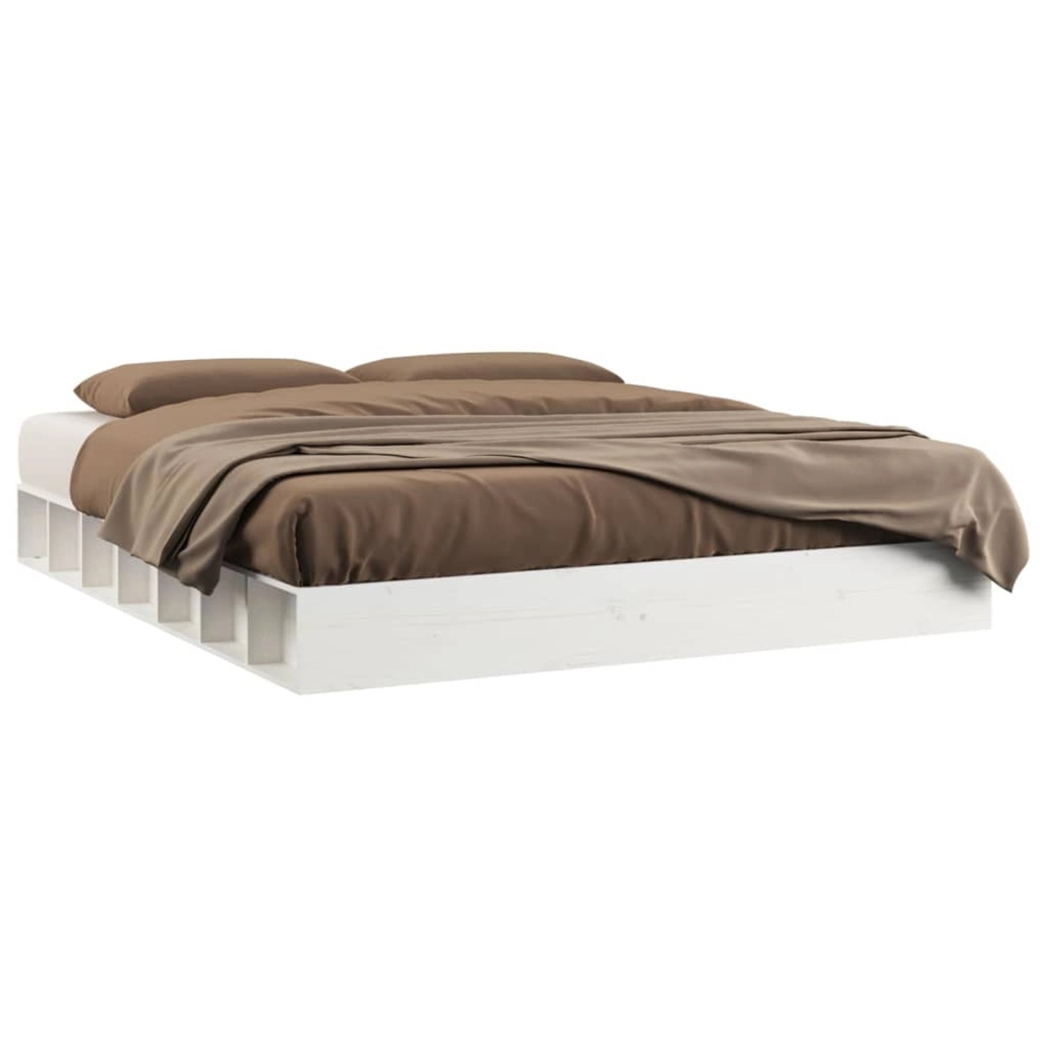 vidaXL Bettgestell Massivholzbett Weiß 200x200 cm Bett Bettgestell Holz Bet günstig online kaufen