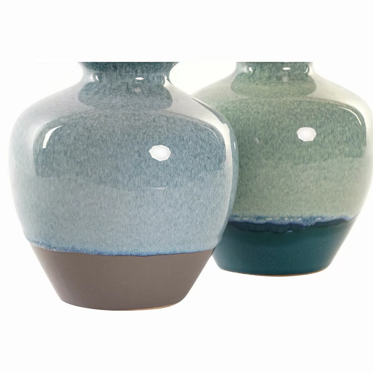 Vase Dkd Home Decor Blau Grün Porzellan Boho (2 Pcs) (16 X 16 X 18 Cm) günstig online kaufen