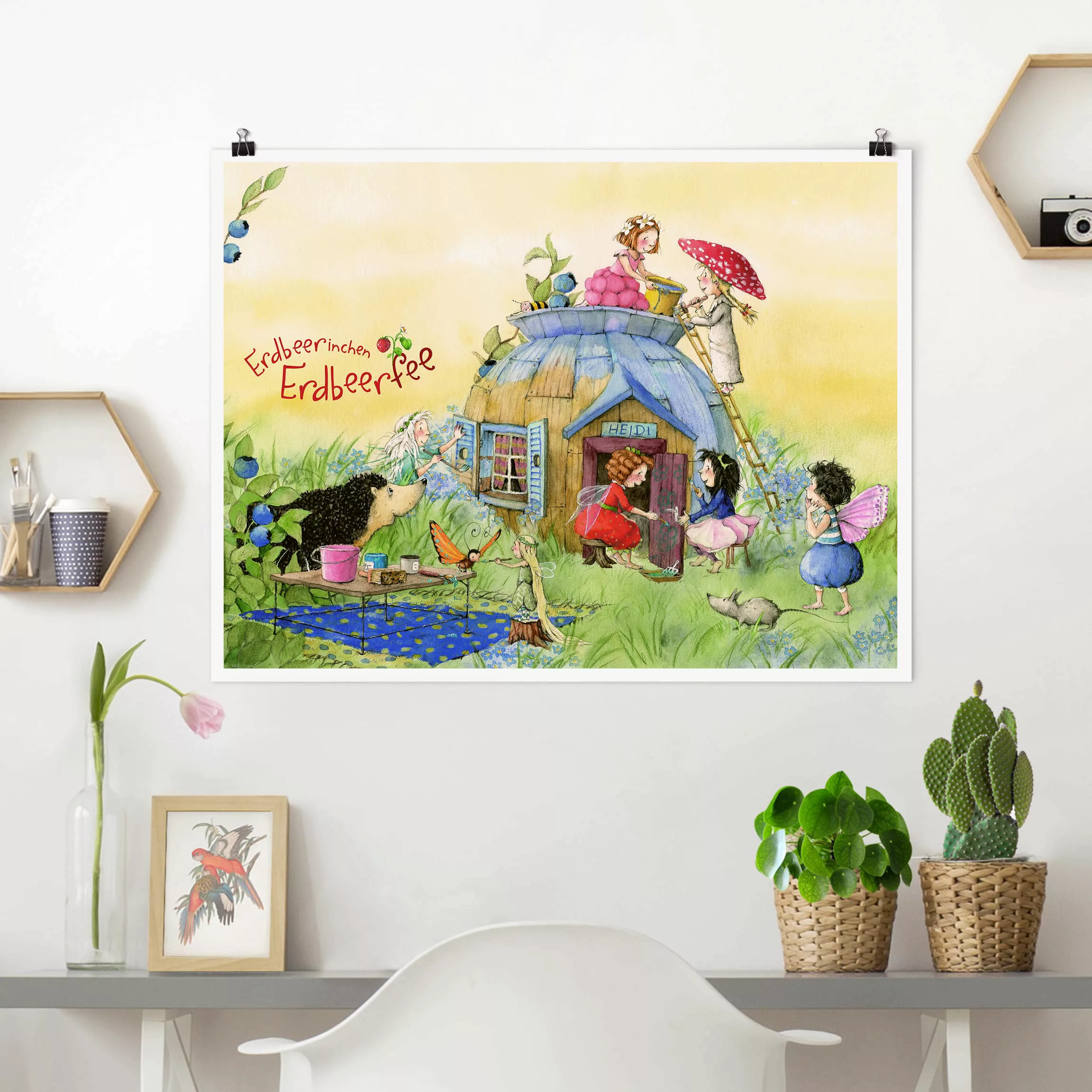 Poster Kinderzimmer - Querformat Erdbeerinchen Erdbeerfee - Bei Heidi günstig online kaufen