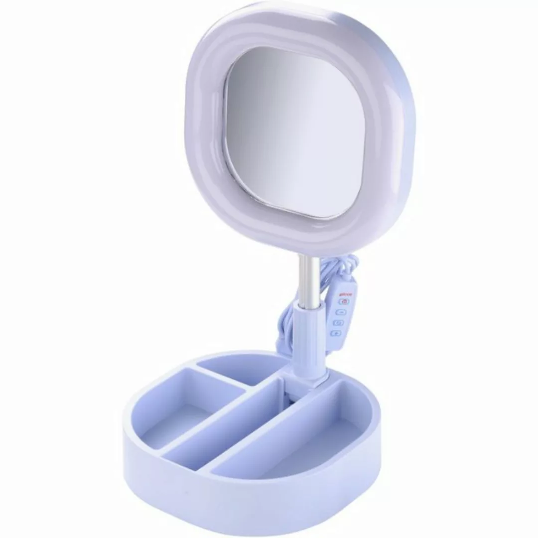 Cellularline Selfi Ring Mirror - Selfi Ring LED mit Spiegel - blau Ringblit günstig online kaufen